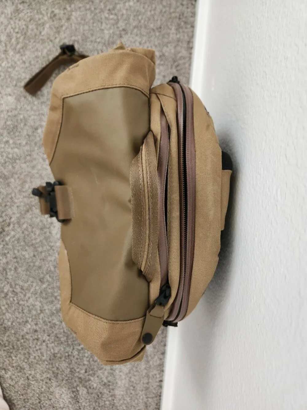Boundary Supply Errant Sling Tan Tech Sling Laptop Crossbody Bag